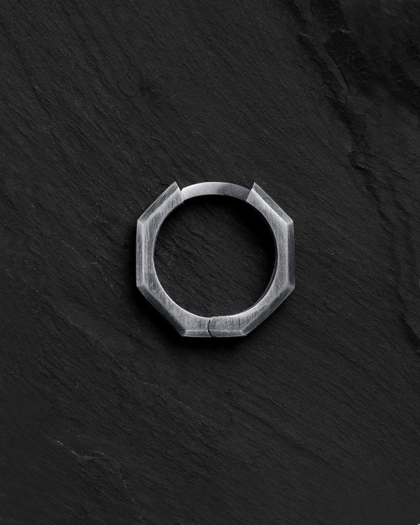 Silver single earring BRUTAL