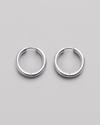 Silver earrings THE HOOP M
