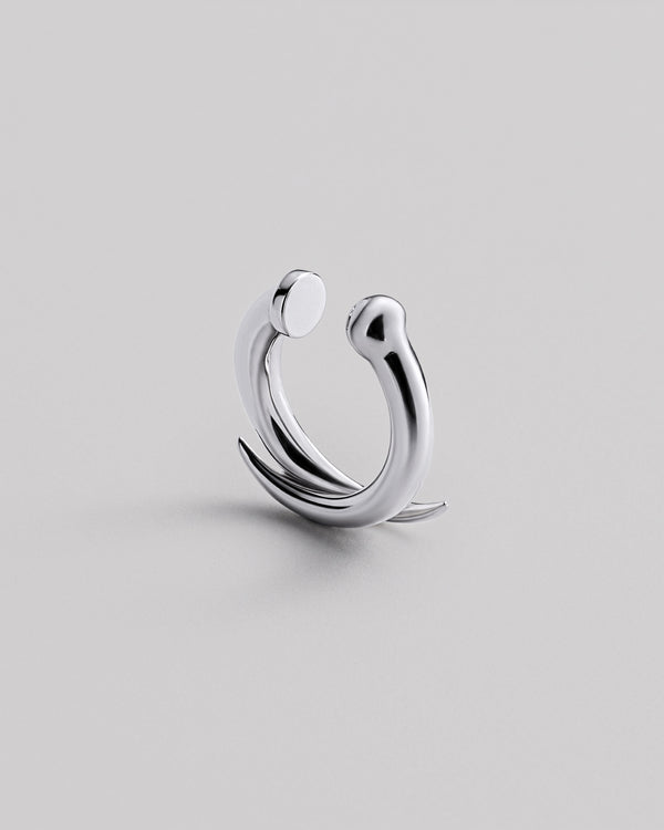 Boucle d'oreille unique en argent - manchette ACCENT