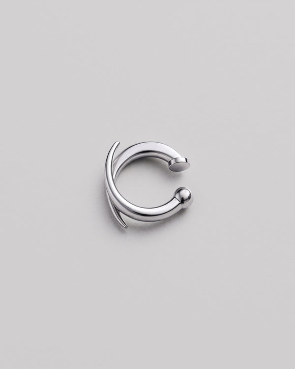 Boucle d'oreille unique en argent - manchette ACCENT