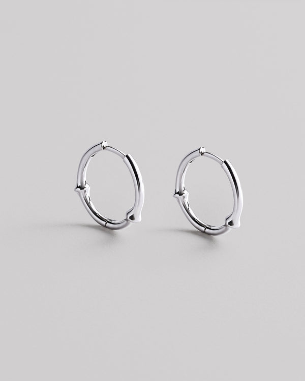 Boucles d'oreilles créoles argentées BAMBOO