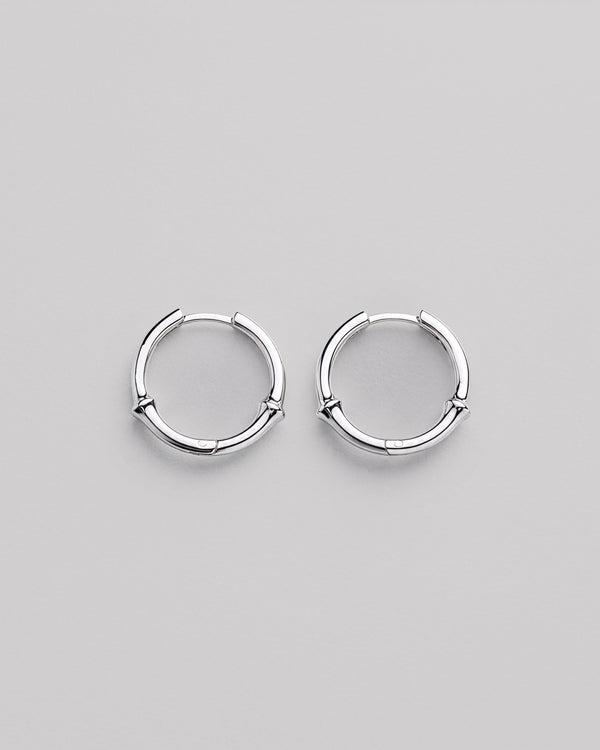 Boucles d'oreilles créoles argentées BAMBOO
