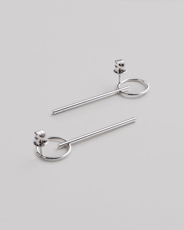 Boucles d'oreilles clous en argent LINEA