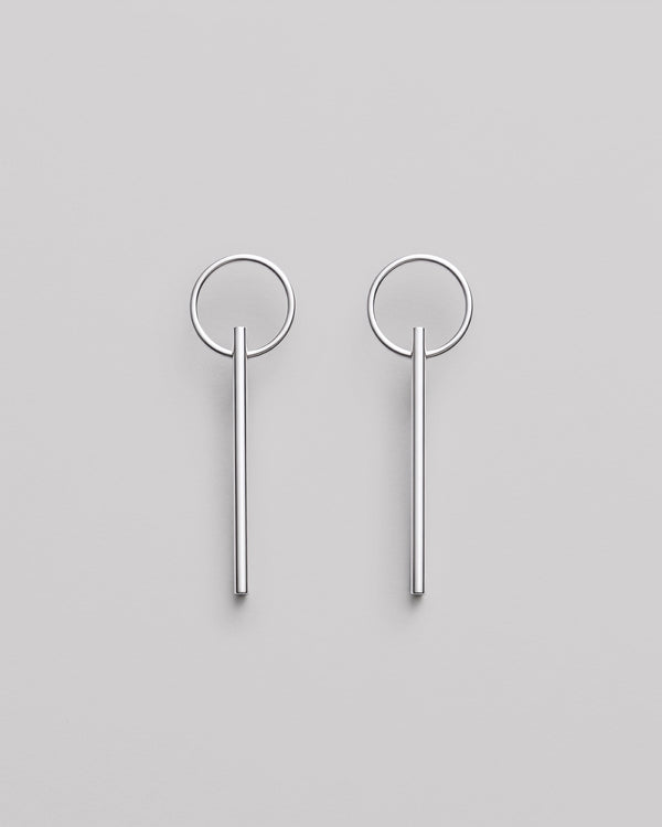 Boucles d'oreilles clous en argent LINEA