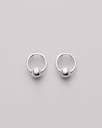 Orecchini a cerchio in argento BUBBLE