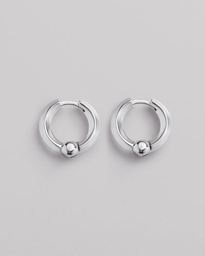 Silver hoop earrings CORE