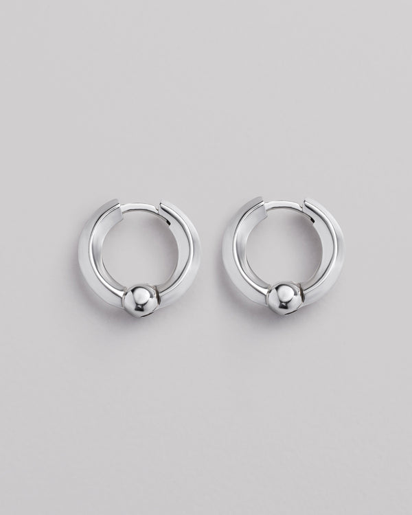Boucles d'oreilles créoles en argent CORE