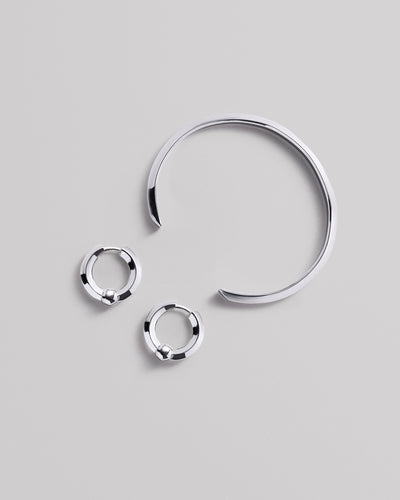 Silver hoop earrings CORE