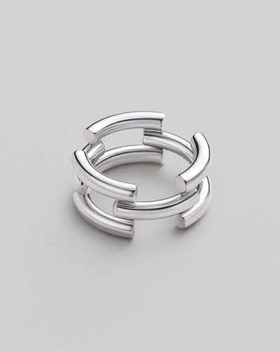 Silver ring DYNAMIC
