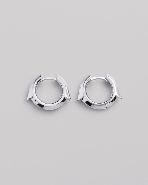 Boucles d'oreilles créoles en argent L'ÉPINE