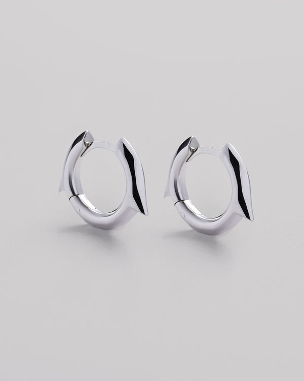 Boucles d'oreilles créoles en argent L'ÉPINE