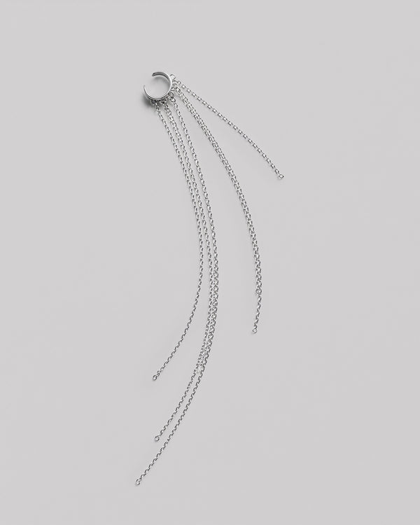 Boucle d'oreille unique en argent - manchette CASCADE