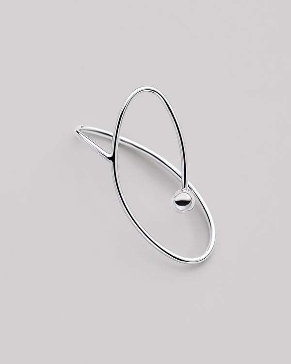 Silver single earring - cuff FLOS DESERTI