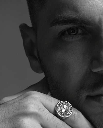 Anello in argento YGGDRASIL ALBERO DELLA VITA VICHINGO