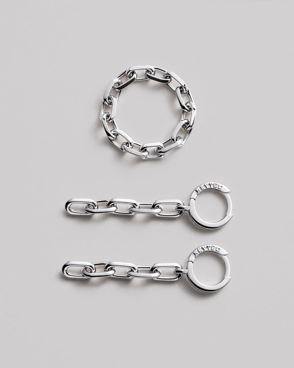Boucles d'oreilles en argent CHAÎNE