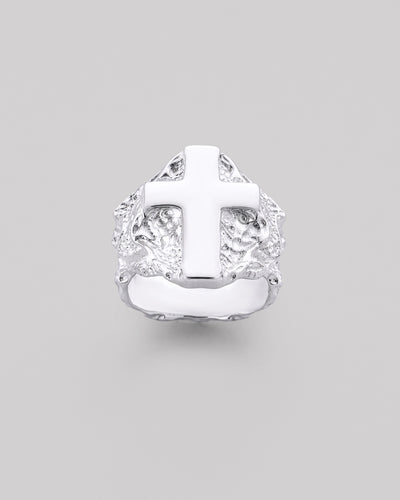 Silver ring CROSS