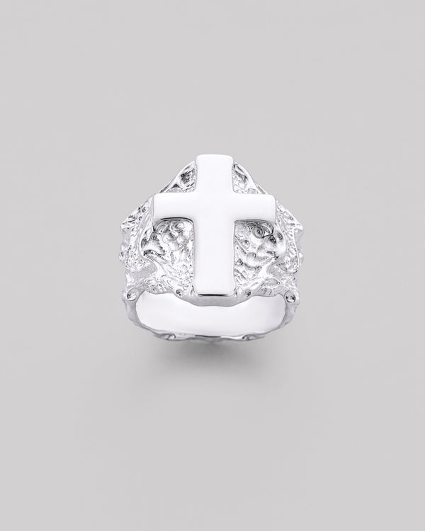 Silver ring CROSS