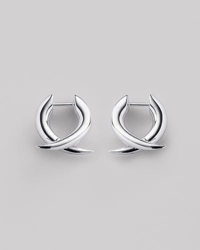 Silver hoop earrings PUNTA