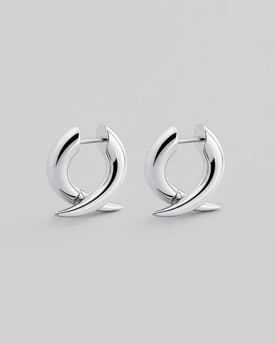 Silver hoop earrings PUNTA