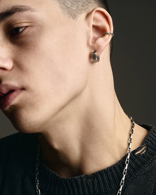 Silberner Ohrring-Kreis MOER