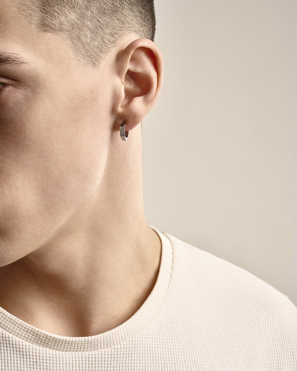 Orecchino singolo in oro bianco 14k BORDI