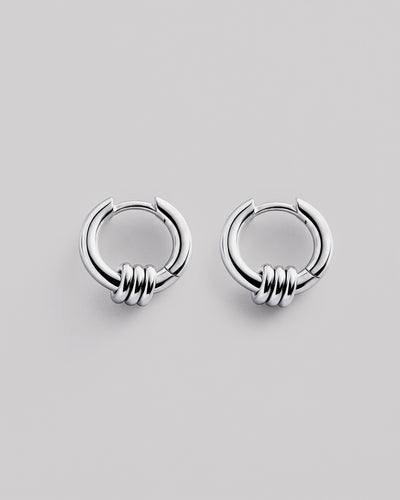 Silver hoop earrings ECHO