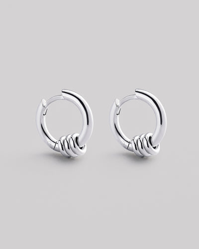 Silver hoop earrings ECHO