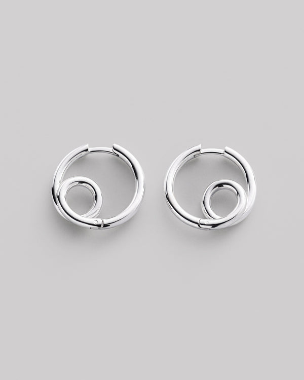 Silver hoop earrings LOOP