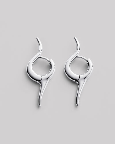 Silver earrings FLAME