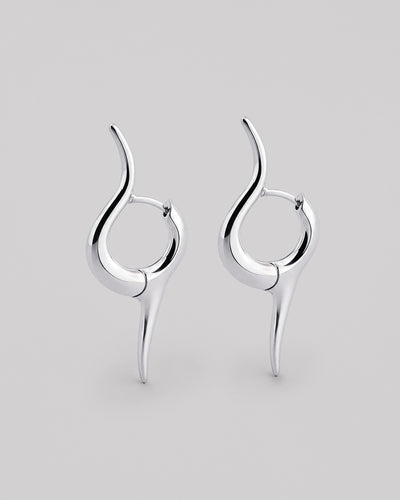 Silver earrings FLAME