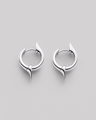Silver hoop earrings HARMONY