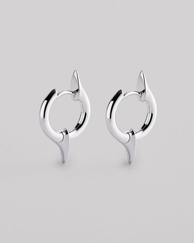 Silver hoop earrings HARMONY