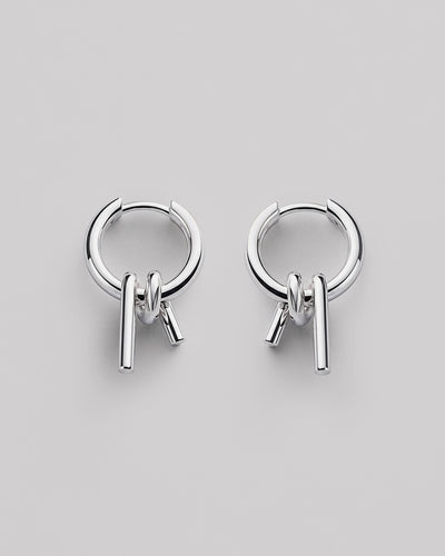 Silver hoop earrings VERVE