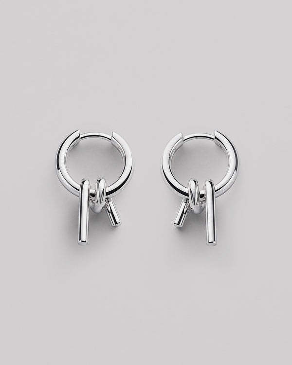 Silver hoop earrings VERVE