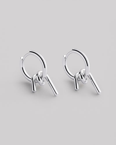 Silver hoop earrings VERVE
