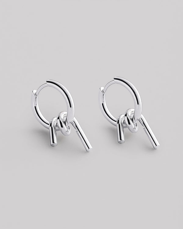 Silver hoop earrings VERVE