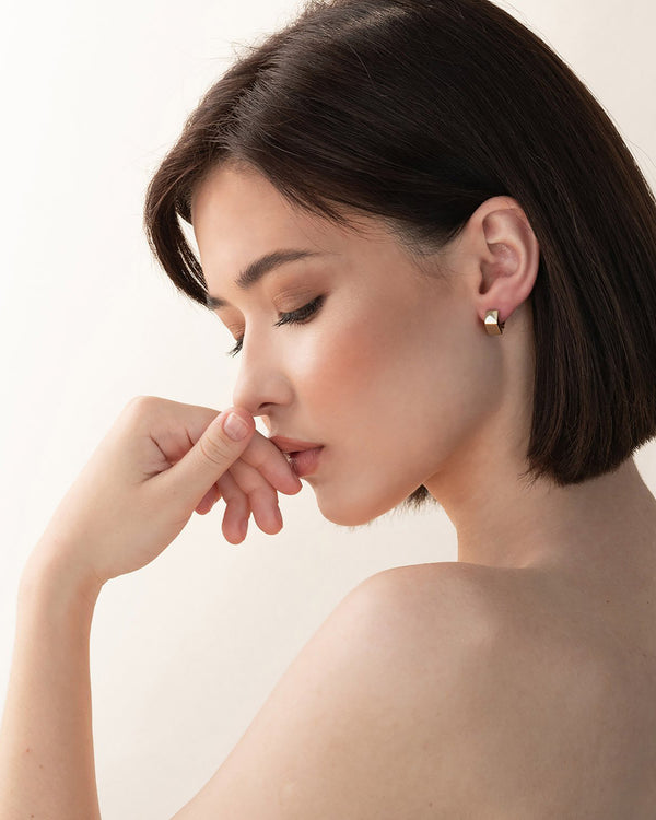 Earrings AUSTERE (14k yellow gold)