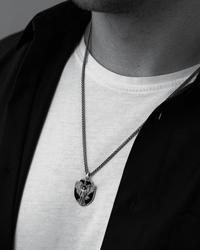 Silver pendant ARCHANGEL MICHAEL (onyx)