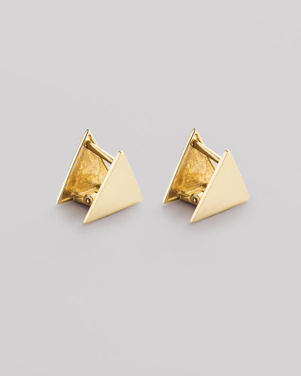 Earrings TRIANGLE (14k yellow gold)