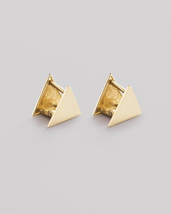 Ohrringe TRIANGLE (14k Gelbgold)