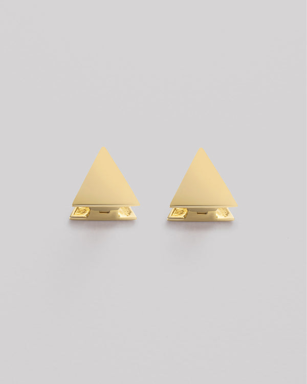 Earrings TRIANGLE (14k yellow gold)