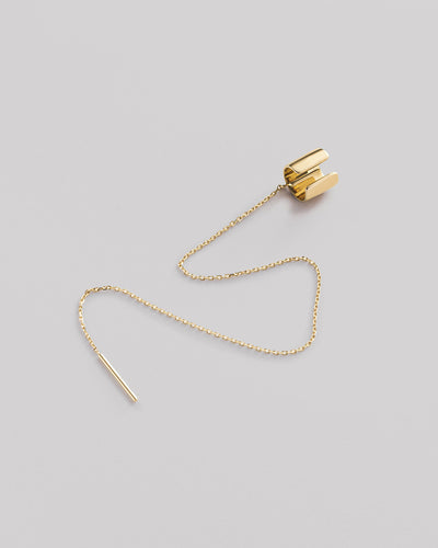 Single earring - cuff AXIS (14k yellow gold)
