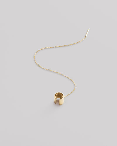 Single earring - cuff AXIS (14k yellow gold)