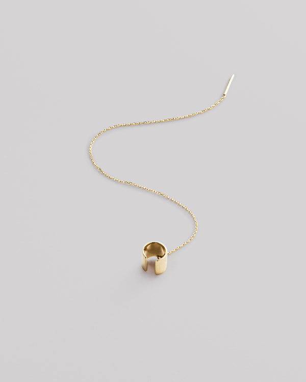 Single earring - cuff AXIS (14k yellow gold)