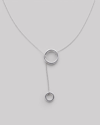 Silver necklace THE HOOP