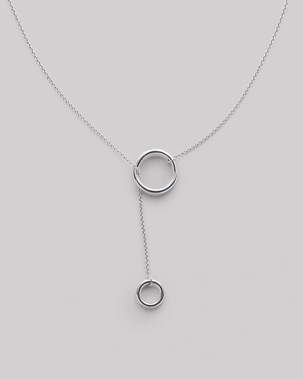 Silver necklace THE HOOP