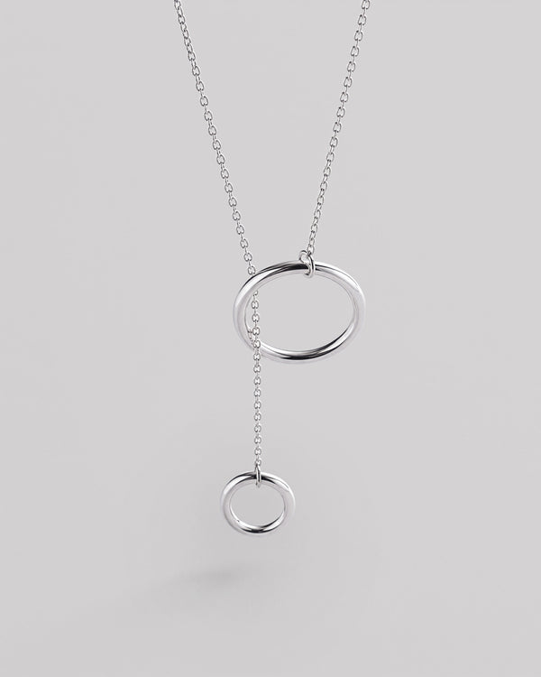 Silver necklace THE HOOP