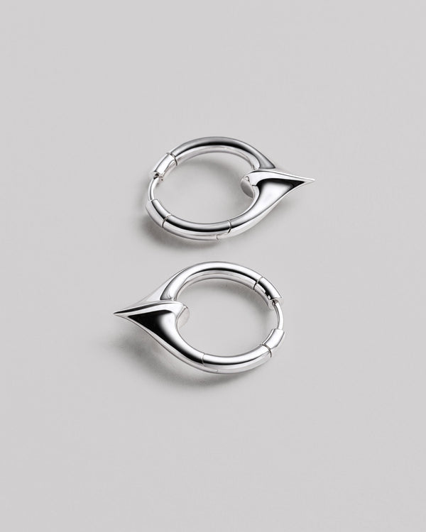 Boucles d'oreilles créoles en argent L'ÉPINE