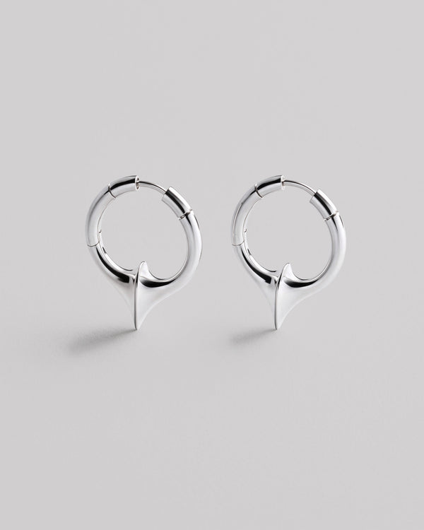 Boucles d'oreilles créoles en argent L'ÉPINE