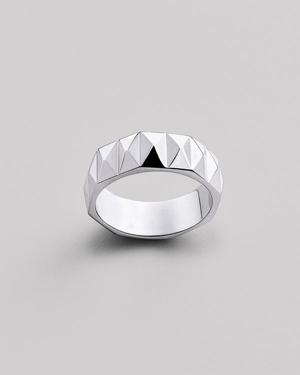 Bague en argent FACETTE